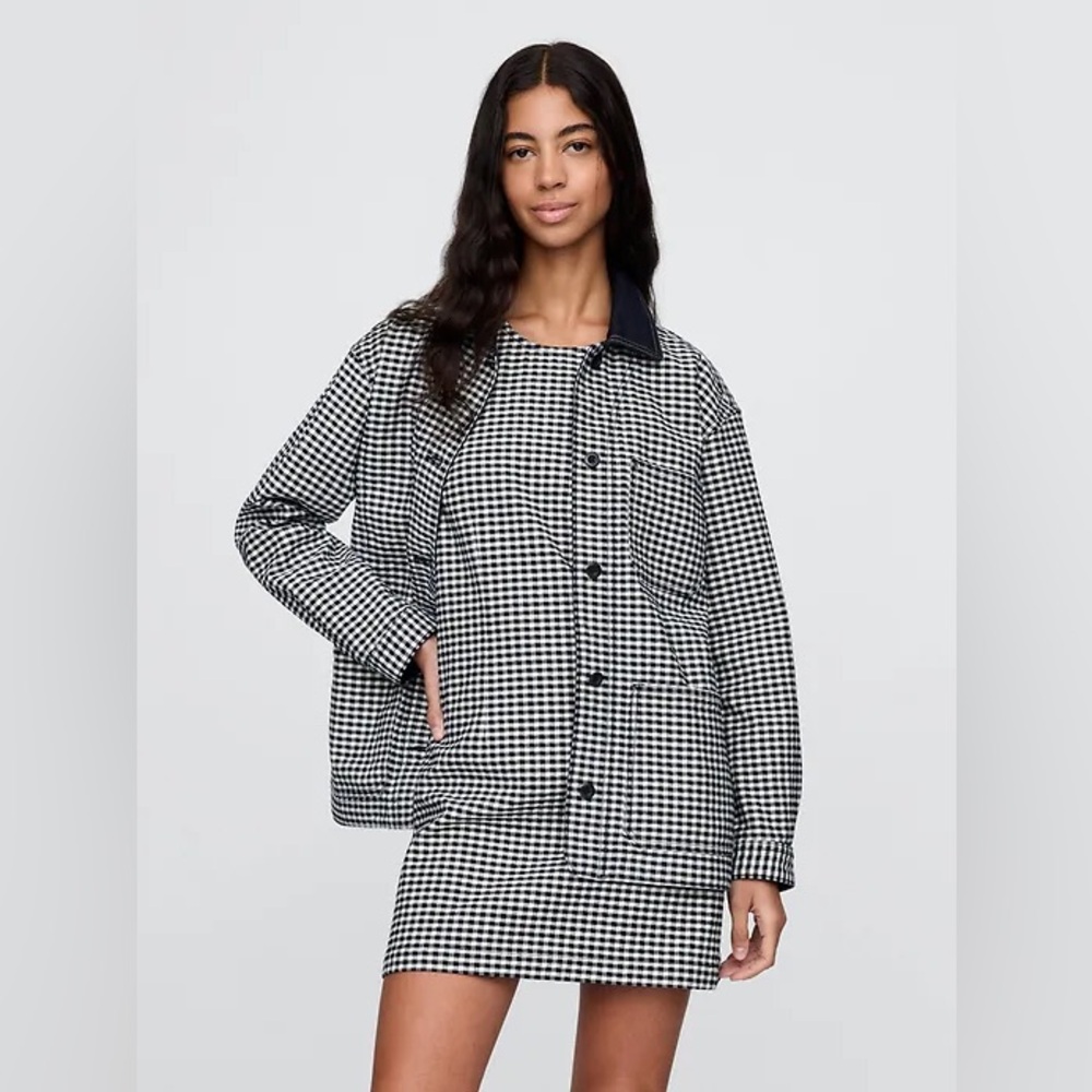 Gap × DÔEN Gingham Denim Jacket